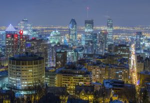 Montréal, ville urbaines, nuit lumières, mont royal Québec, canada